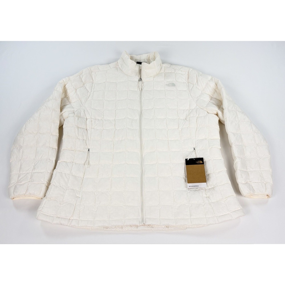 NWT The North Face Womens ThermoBall Eco Jacket White Plus 2X Puffer Full Zip